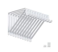 Home Master Hardware - Staffa di supporto per asta da mensola, montaggio a parete, con viti, confezione da 10 pezzi