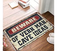 Home Mats per porta d'ingresso Beware of Vern Man Cave Ideas Zerbino The Room Decoration Autunno Door Tappeto (dimensioni: 40 x 60 cm)