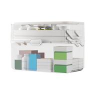 Home Medicine Organizer, Double Layer Transparent Medicine Box, 1.81x7.09in Portable Large Capacity Case, Versatile Organizer for Car, Travel, Medicines, Snacks, Stationery Storage