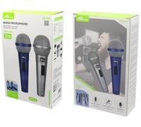 Home Microfono dinamico, 2 microfoni a mano karaoke microfono con cavo 3 m, jack da 6,3 mm e pulsante on/off, microfono XLR per canto, palcoscenico, festa, microfono da DJ voce, karaoke