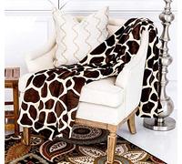 Home Must Haves Giraffa Pelle Stampa Coperta Beige, Marrone, Queen Size