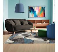 Home My Own | Tappeto Grande Salotto e Ufficio Moderno con Motivo Geometrico a Pelo Corto Tappeto da Soggiorno per Sala o Camera da Letto, Rug Lavabile, Dimensione: 133x190 cm