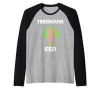 Home Nature Tree House Minimalist Simple Ceo Treehouse Maglia con Maniche Raglan