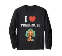 Home Nature tree house minimalist simple i love treehouse Maglia a Manica
