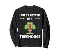 Home Nature tree house quote life better in a treehouse Felpa
