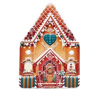 Home of Christmas Barattolo di Natale, contenitore per biscotti, latta, per biscotti e pan di zenzero (casa di pan di zenzero 2,5 l / 22,9 x 15,9 x 7,8 cm)