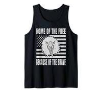 Home Of The Free Because Of The Brave Aquila Bandiera USA Canotta