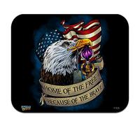 Home of The Free Because of The Brave Purple Heart Eagle - Tappetino per mouse sottile a basso profilo