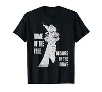 Home Of The Free Because Of The Brave USA Maglietta