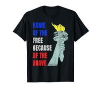 Home Of The Free Because Of The Brave USA Maglietta