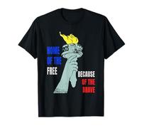 Home Of The Free Because Of The Brave USA Maglietta