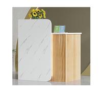 Home Office Desk - Reception Counter Front Reception Table with LED Lights Stylish Desk for Convenience & Clothing Stores Retail Display (B2 L100cm/39.7in)