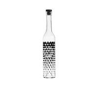 Home Oliera in Vetro, Decorata, Tappo in Metallo, Lt 0,50