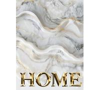 HOME: Oversized Decorative Coffee Table Book with 300 Dotted Pages for Modern Neutral Home Decor | White, Gray & Gold Marble Cover for Interior ... Staging & Display | Hardcover, 8.25 x 11 in