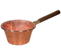 Paiolo in rame con manico in legno di cm 28