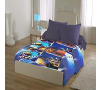 Home Passion 54376 Pack di 4 Lenzuola Microfibra Ibiza Blu 240 x 300 cm