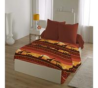 Home Passion 54406 Pack di 4 Lenzuola Safari Microfibra Multicolore 240 x 300 cm