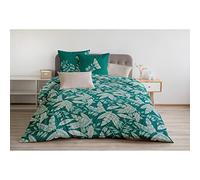 Home Passion | Copripiumino - 3 Pezzi | 100% Cotone - 57 Fili | 2 Persone - 240 x 260 cm | Manaus Verde Smeraldo