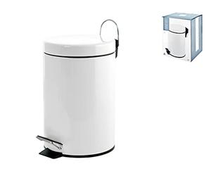 Home - Pattumiera Inox/Bianca con Pedale