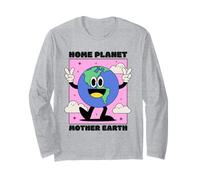 Home Pianeta Madre Terra (Grafica Divertente) Maglia a Manica
