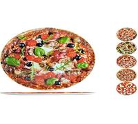 Home Piatto Tondo Pizza Melamina, Multicolore, 33 cm, Modelli assortiti, 1 pezzo
