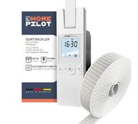 Home Pilot RolloTron - Avvolgicavo elettrico premium + cinghia per la sostituzione (23 mm di larghezza, 6 m di lunghezza; colore: grigio)