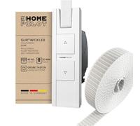 Home Pilot RolloTron - Avvolgicavo elettrico puro + cinghia di ricambio (23 mm di larghezza, 6 m di lunghezza; colore: grigio)