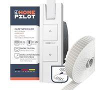Home Pilot RolloTron Pure DECT - Avvolgicavo elettrico + cinghia larga 23 mm, lunghezza 6 m
