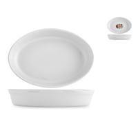 Home Pirofila in ceramica ovale bianca cm 34,5x24x6