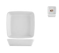 Home Pirofila in ceramica quadrata bianca cm 28x28x6