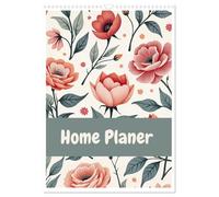 Home Planer (Wall Calendar 2027 DIN A3 portrait), CALVENDO 12 Month Wall Calendar: A planner adorned with 12 AI-generated floral patterns.