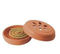 HOME Porta Bugsy in Terracotta con 10 Spirali in Citronella, Beige, 17cm