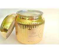 Home Premium Edition - Candela aromatica a lunga durata, 1 kg, con 3 stoppini metallizzati, motivo: falò