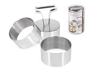 Home Professional Confezione 3 Coppapasta Tondo, Acciaio Inossidabile, 8x8x13 cm