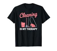 Home PULIZIA LA MIA TERAPIA Proprietario di animali domestici Equipaggio Clean Scrub Lady Mop Maglietta