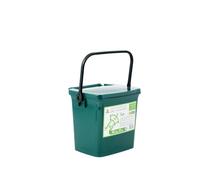 Home Ricybox Contenitore Umido con Coperchio, 5 Litro, Plastica, Verde, 24.5x20.5x21.5 cm