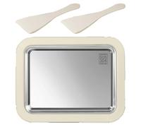 Home Roll - Ice Pop Maker Acciaio , Yogurt Stir Fry Household, Rolled Ice Cream Maker, panettieri appassionati di dessert Organizzatori di feste Cafe Ristorante Food Truck Fun Dessert Making, 3,5