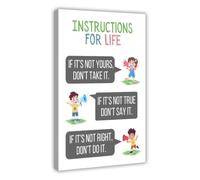 Home Rules Poster Life Instructions Behavior Decor