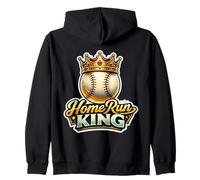 Home Run King - Citazione per Giocatore di Baseball, da Uomo Felpa con Cappuccio