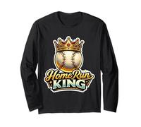 Home Run King - Citazione per Giocatore di Baseball, da Uomo Maglia a Manica