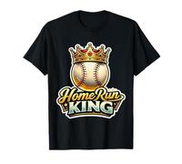 Home Run King - Citazione per Giocatore di Baseball, da Uomo Maglietta