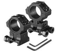 Home Safety Anello di Montaggio Altezza Regolabile, Diametro 25.4mm/30mm con 20mm Weaver/Picatinny Rail, Profilo Alto/Medio/Basso Anelli per Ottica Mirino