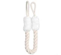 Home Safety Solution, corda per fermaporta in peluche per bambini e animali domestici, colore: bianco