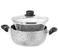 Home Salt N'Pepper Pentola Friggitrice in Alluminio, Rivestimento Antiaderente, 24 cm