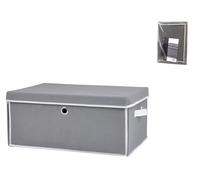 Home Scatola Porta Tutto, Polipropilene, Grigio, 52x38x24hcm