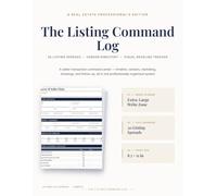 Home Seller Client Log: The Listing Command Log - Track Seller Needs, Home Showings, Marketing Tasks, Vendor Contacts & Follow-Up | Listing File Folder Planner for Realtors | 8.5 x 11, 30 Listings