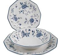 HOME SERVIZIO PIATTI 18 PEZZI ROSE BLU 3232200