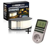 Home Shadows simulatore di presenza HS2Pro - deterrente antifurto e protezione anti-furto con luce e ombra, nero + timer digitale