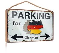 Home Signs For Front Porch Park Only For German Drivers: un divertente cartello in legno divertente da appendere in legno (20 x 30 cm)