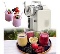 Home Smoothie Maker, 2-in-1 Soft Ice Cream and Smoothie Maker with LED Display, No Ice Cubes Required, 6 Preset Programs for Iced Margarita, Smoothie, Frappe, Milkshake(White)